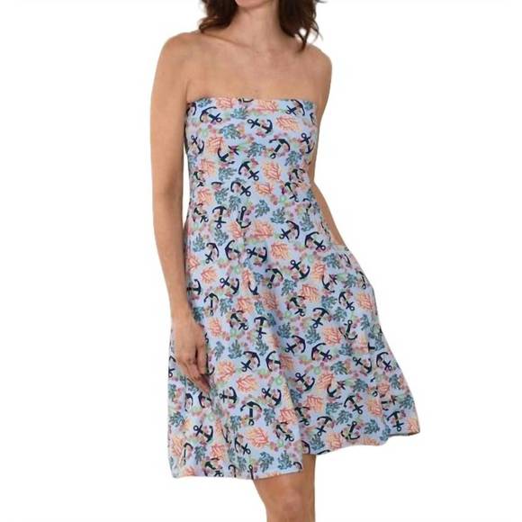 NEW SOUTHWIND laguna dress in tossed anchors - Picture 1 of 1